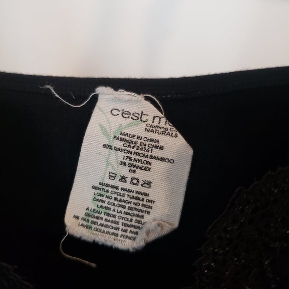 C'EST MOI - black bamboo bodysuit and tank top - ONE SIZE - Picture 13 of 15